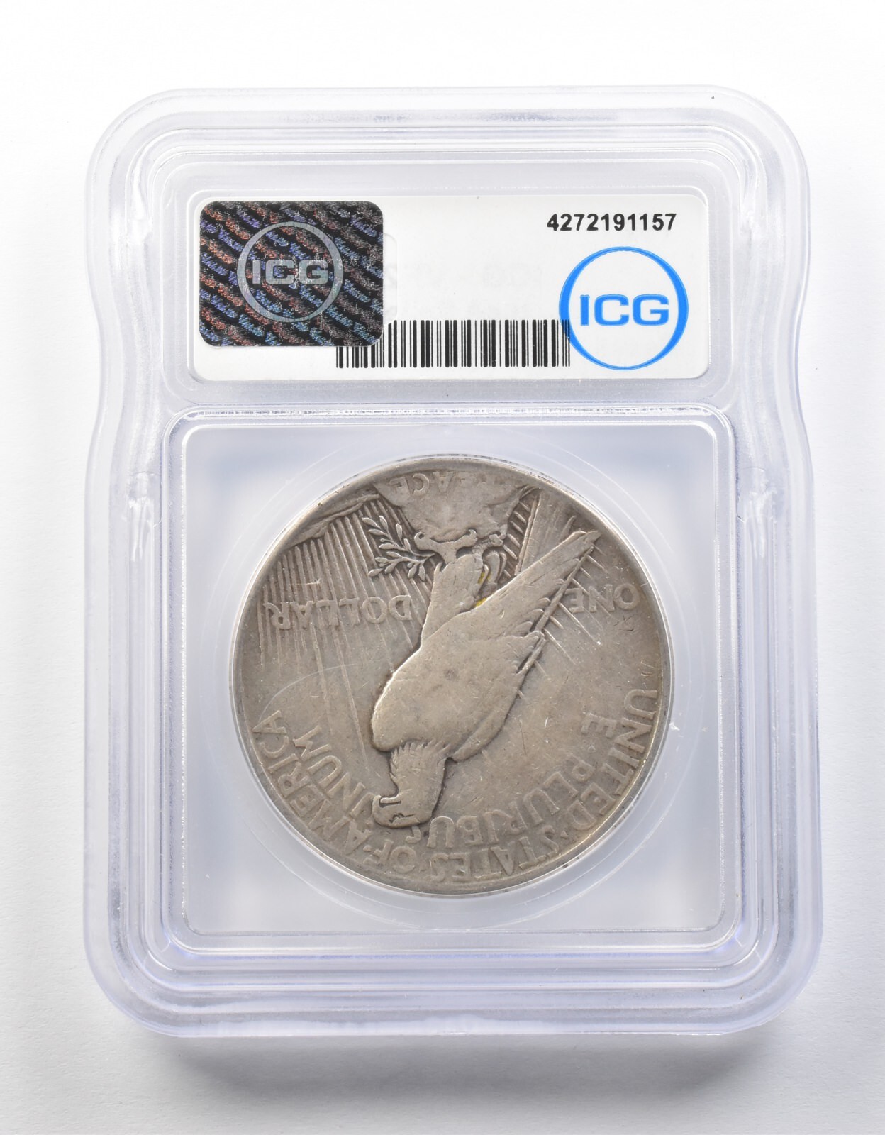 1921 Peace Silver Dollar High Relief VF20 ICG *8701
