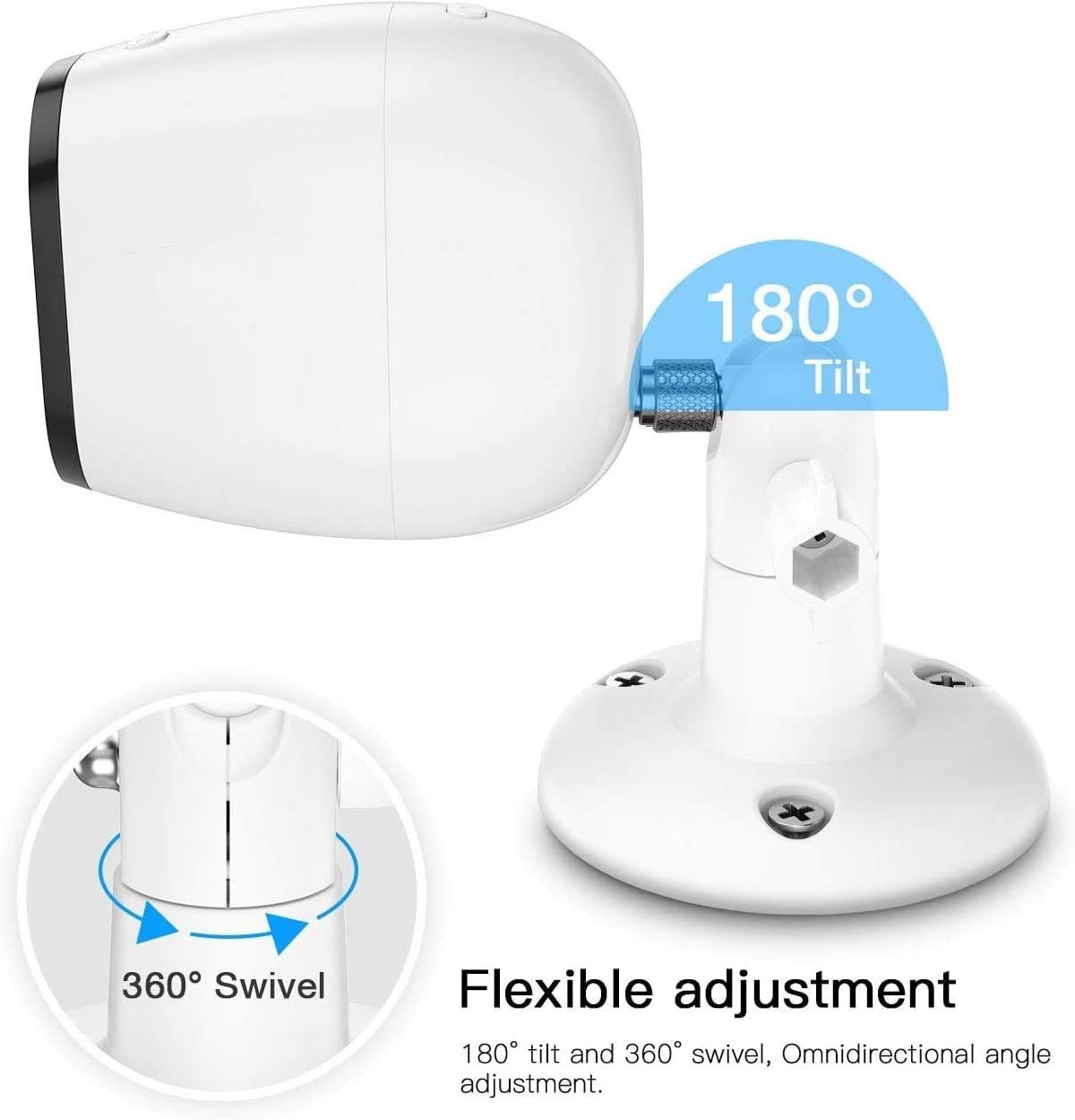 Rotatable Wall Mount for Arlo Essential & eufy Cameras - Waterproof Design