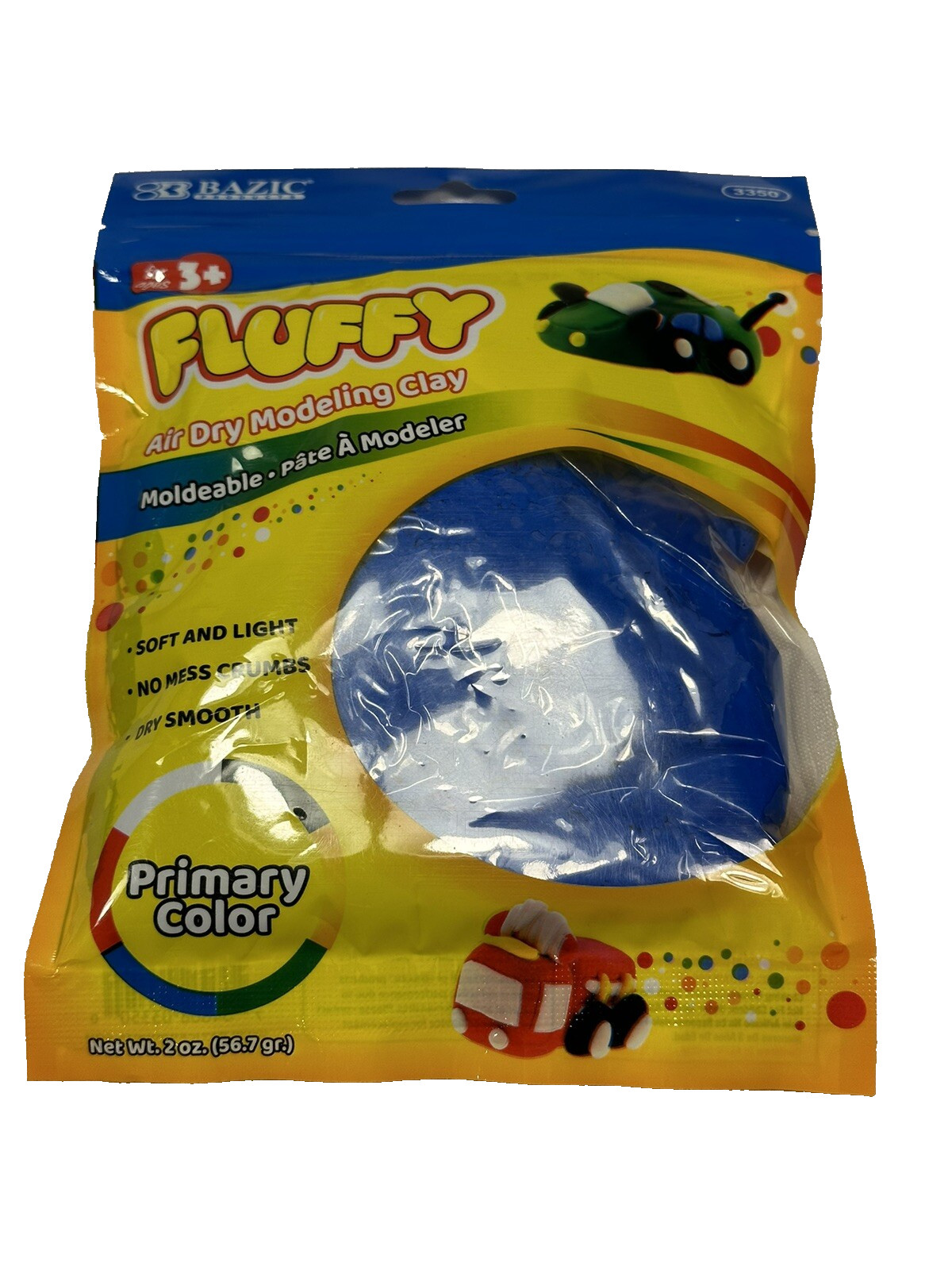 fluffy air dry modeling clay for kids 2 OZ BLUE