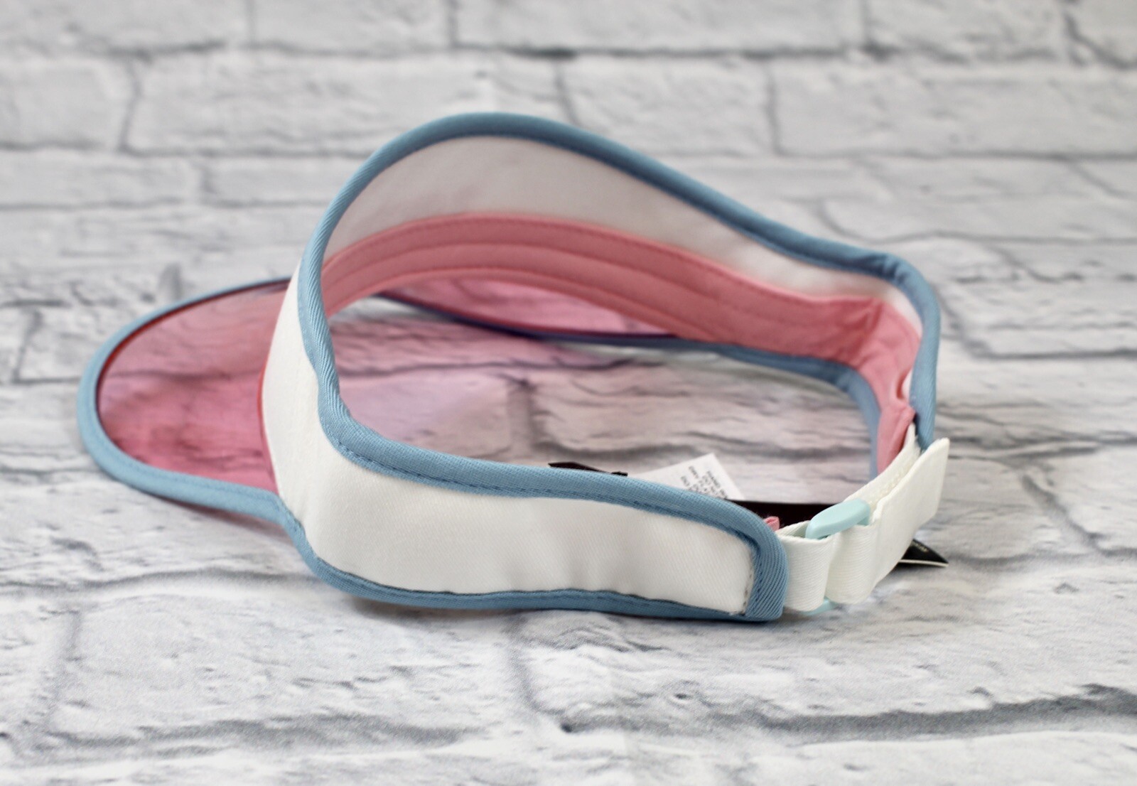 Levi’s Transparent Pink Logo Visor White With Blue Piping Ombré Logo