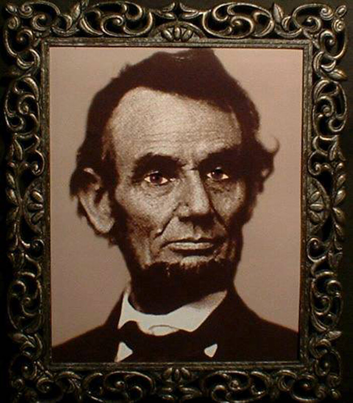 Haunted Spooky Civil War Photo "Eyes Follow You" Abe Lincoln