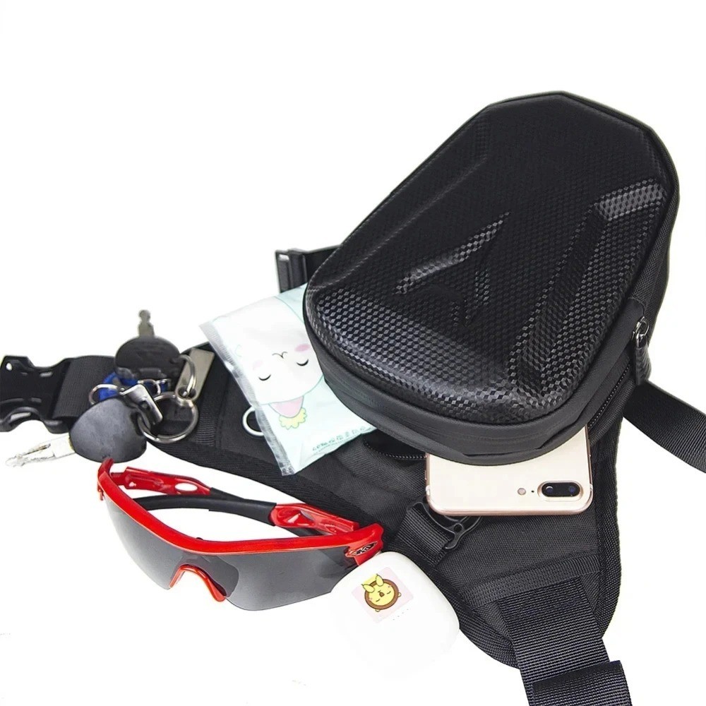 Motorcycle Drop Leg Bag Hard Shell Waterproof Riding Thigh Pack Biker Pouch