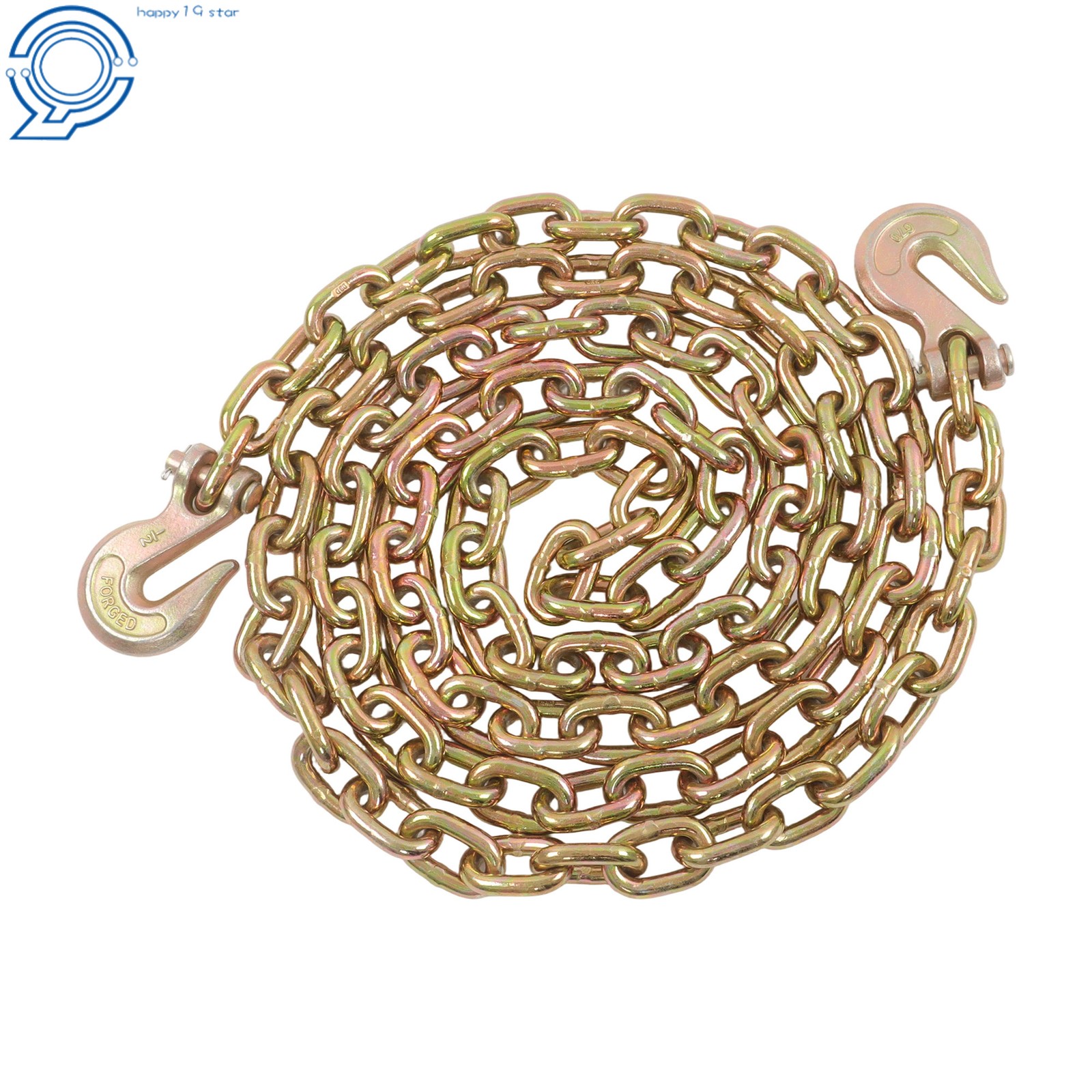 G80 Chain Trailer Chains With Hooks 12000lbs Workload 1/2 In X 16ft Stell