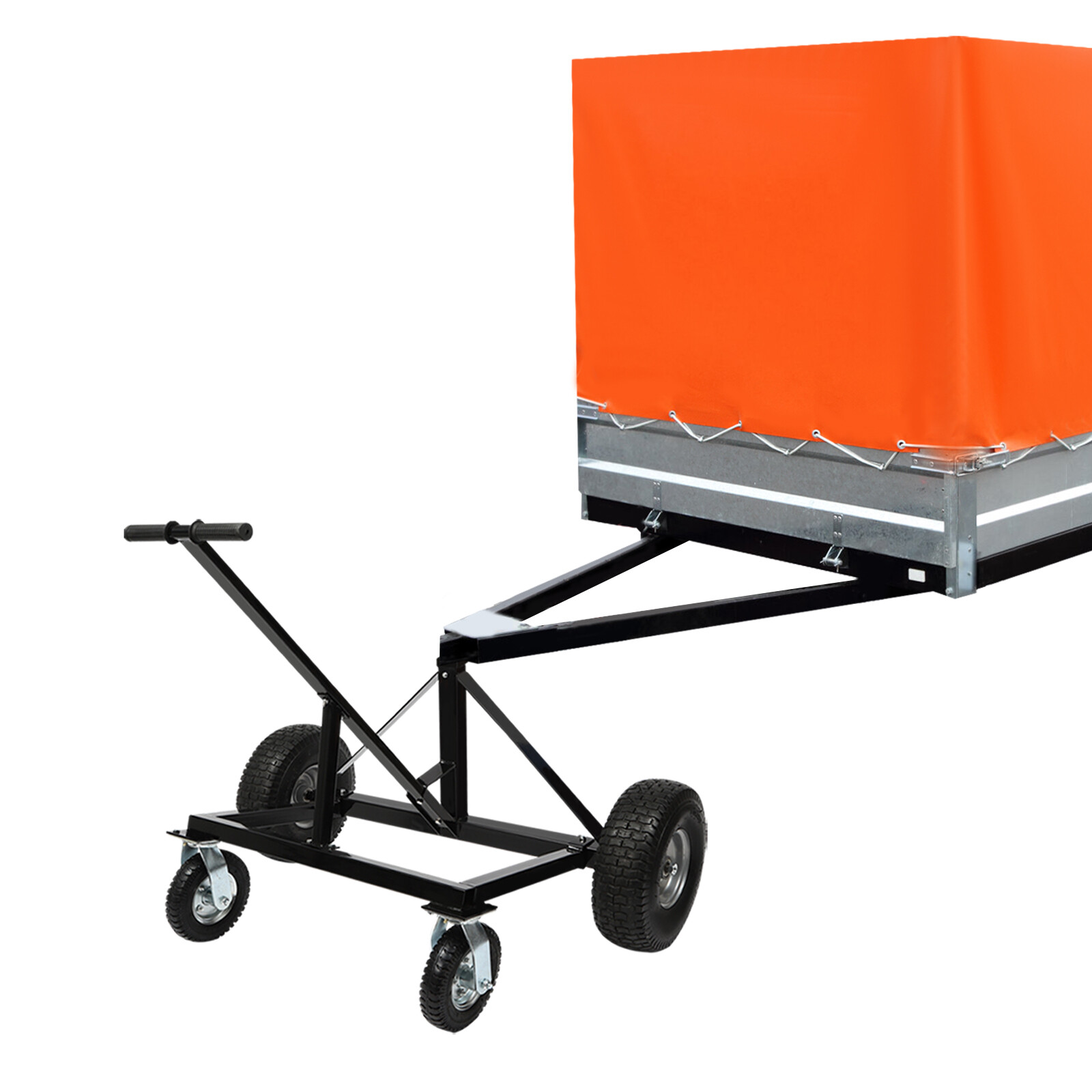 1500lbs Adjustable Dolly Trailer Dolly Trailer Mover Floor Standing w/ 4 Casters