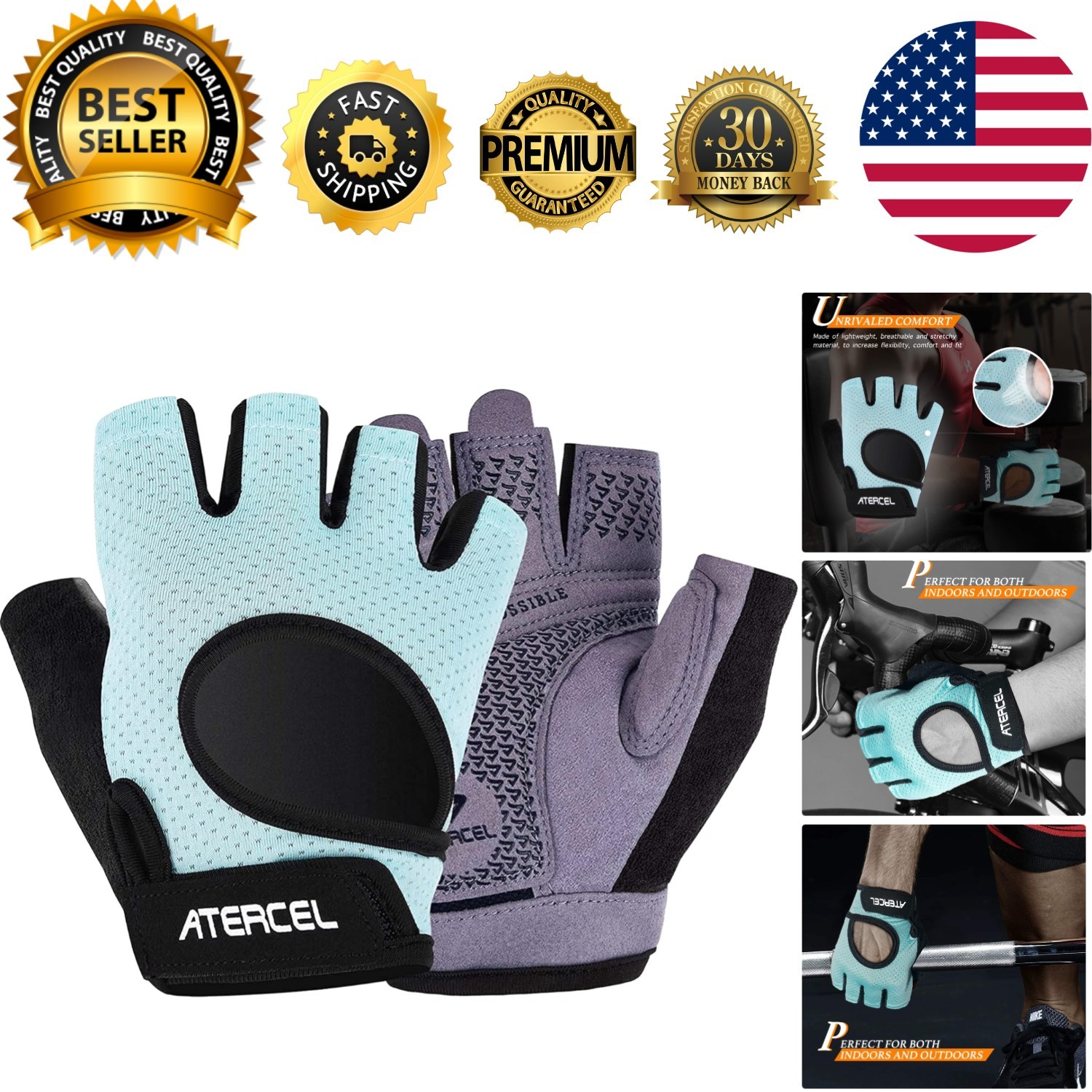 Full Palm Protective Workout Gloves - Perfect for Exercising Indoors & Outdoors