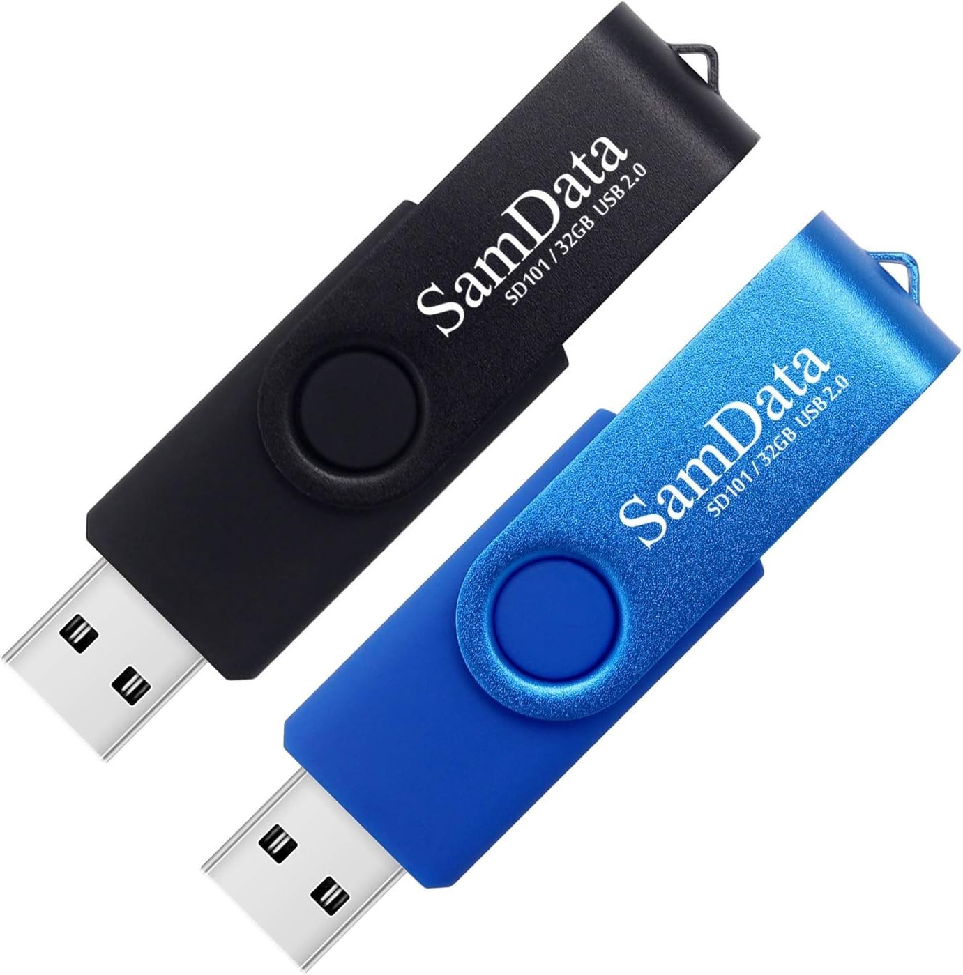 New 2 Pack USB 32GB Blue Black