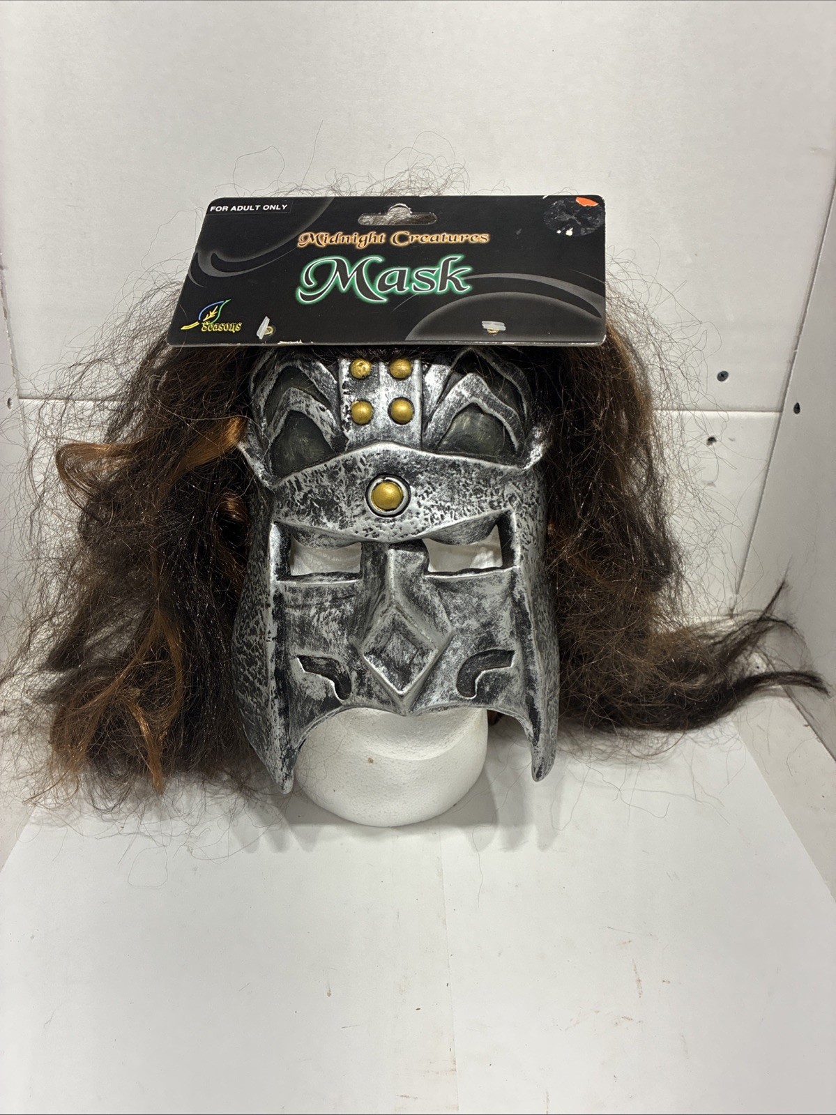 Seasons Midnight Creatures Iron Mask W/long Hair. New