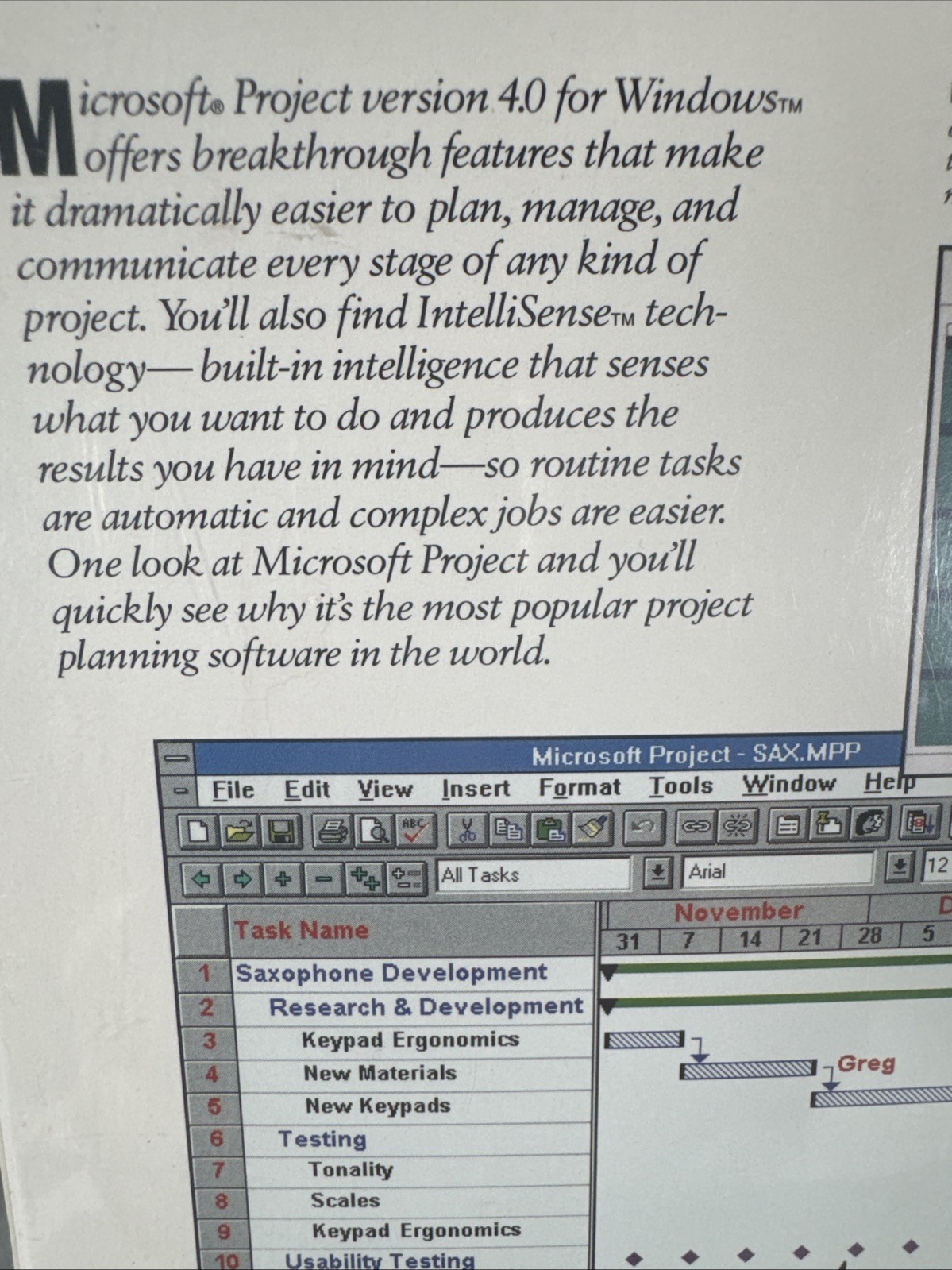 Microsoft Project Version 4.0 – Sealed Vintage Software (Windows 3.x, 1994) NEW