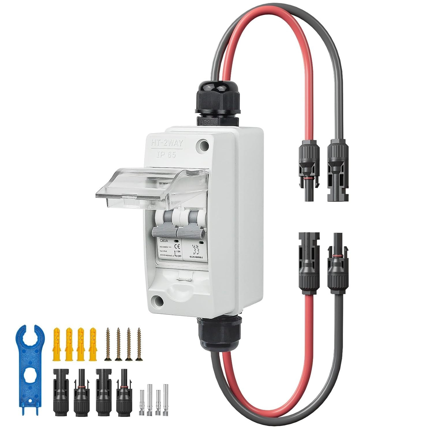 Easy-Install 1000V 60A Solar Disconnect Switch with Waterproof Features for RVs