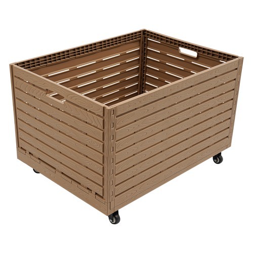 Large Stackable Collapsible Storage Bins Dolly Cart with Wheels for markets
