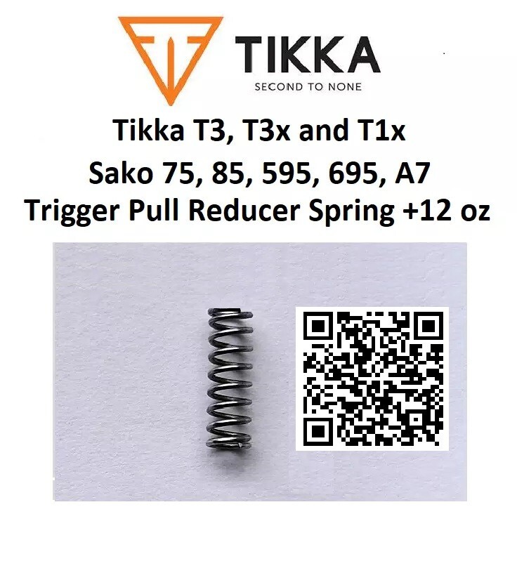 TIKKA T1x, T3, T3x, Series Rifle, Trigger Pull Reducer Spring 12oz+ All Calibers