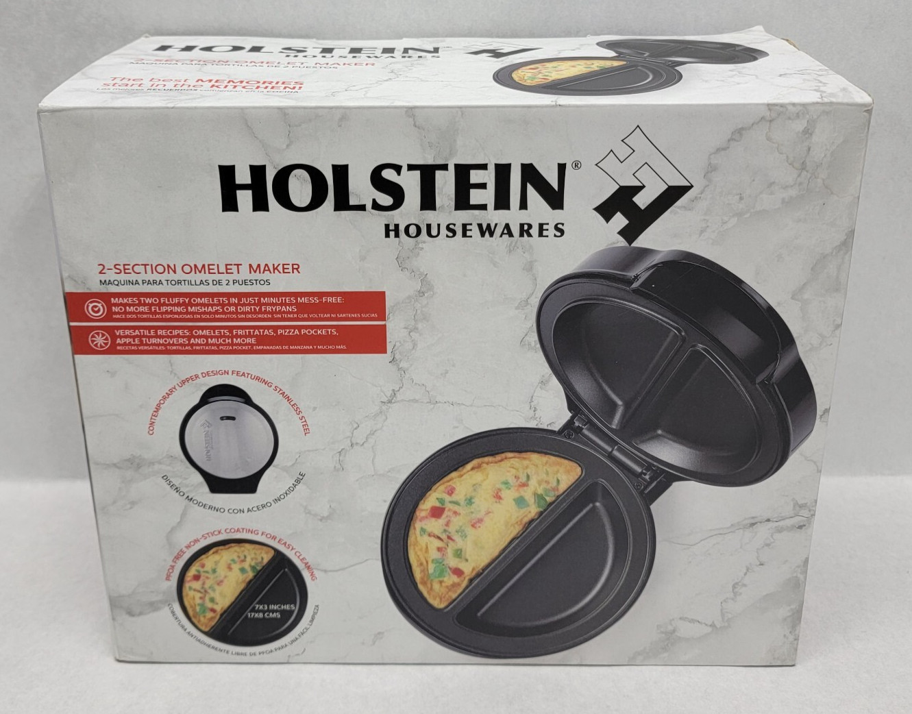 Holstein 2 Section OMELET MAKER Model HH0937012SS - Brand New in Box