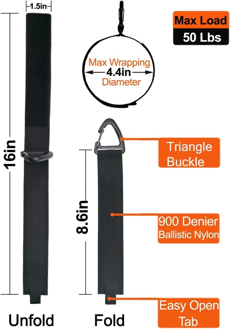 Heavy-Duty Extension Cord Strap – 16 Inches for Maximum Storage Efficiency