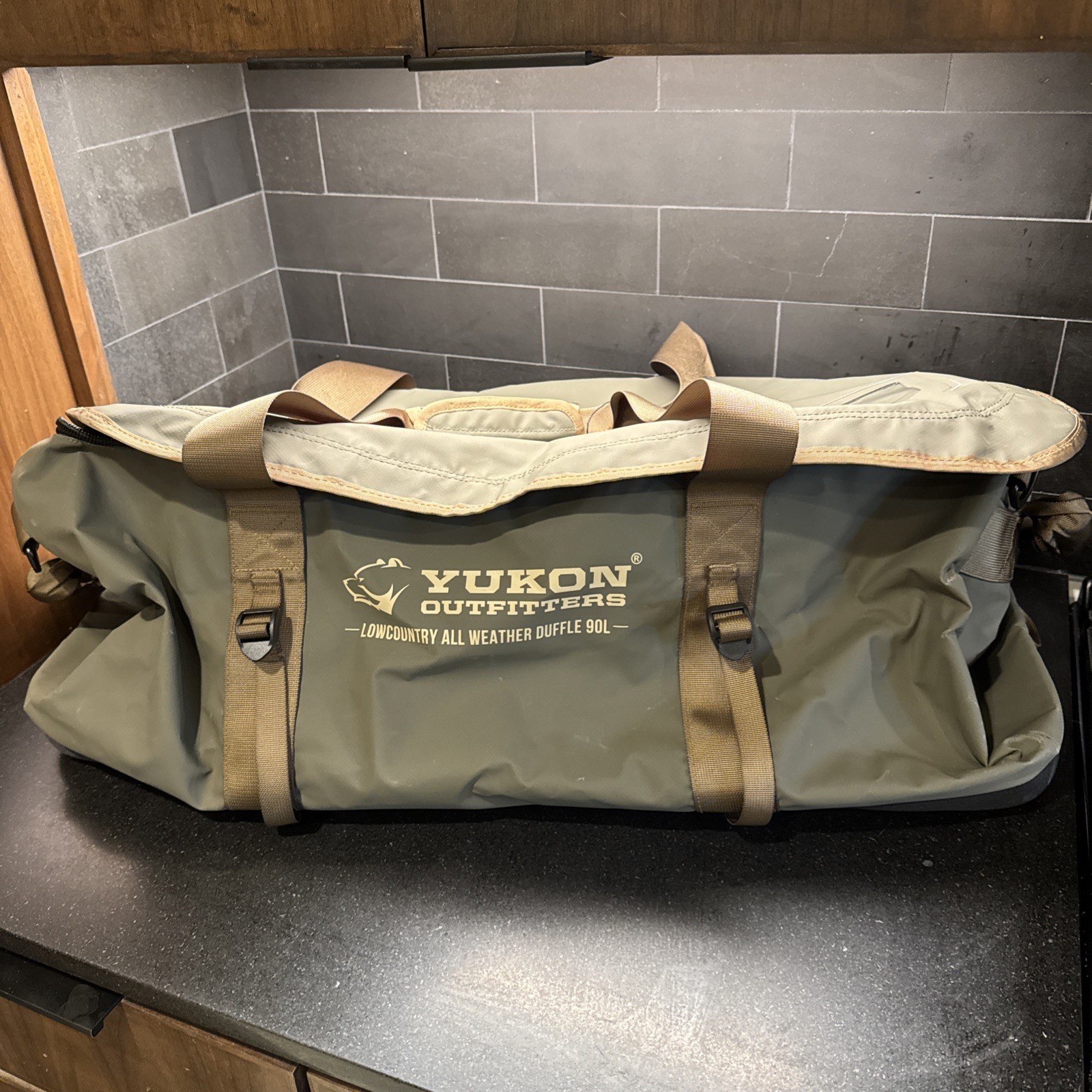 Yukon Outfitters Outdoor Camping Hiking Low Country All Weather 90 L Duffle Bag