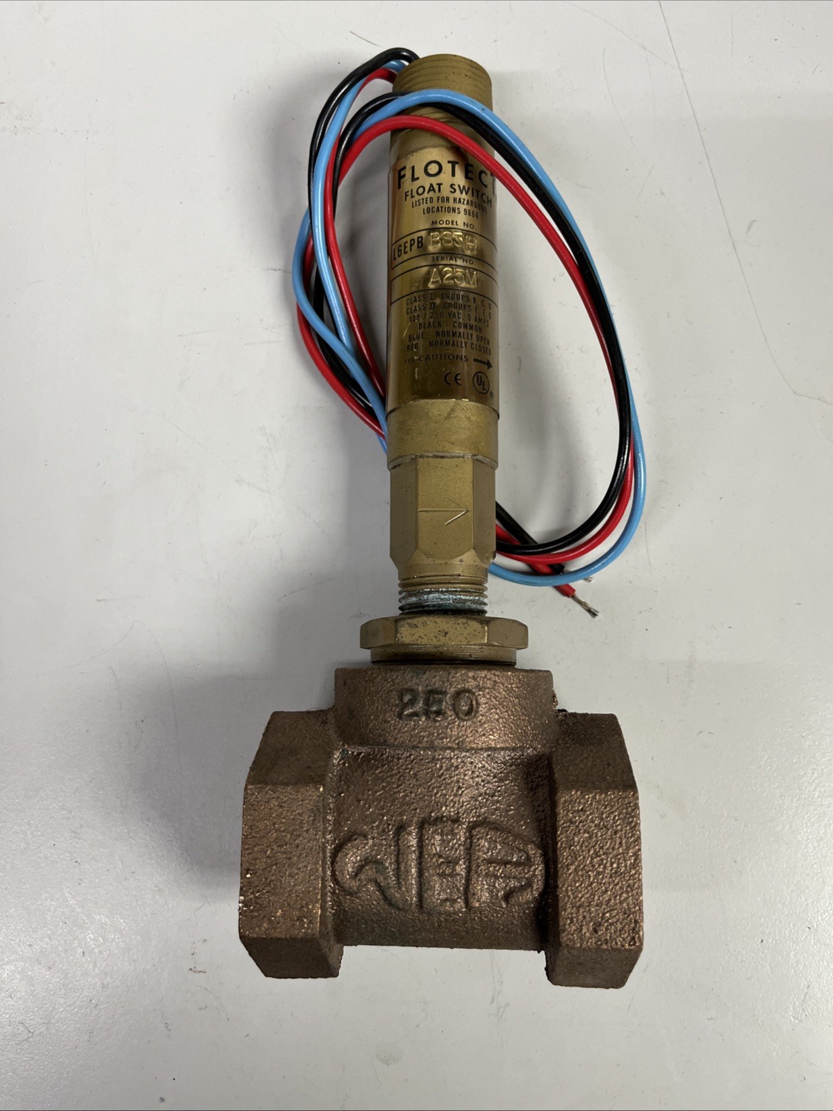 Flotect Drain-All High Liquid Level Float Switch L6EPB-BS3H for Haz Loc - NEW