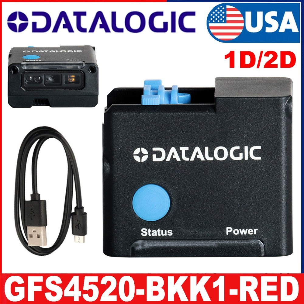 Datalogic Gryphon GFS4520-BKK1-RED 2D Barcode Scanner Reader With USB Cable USA