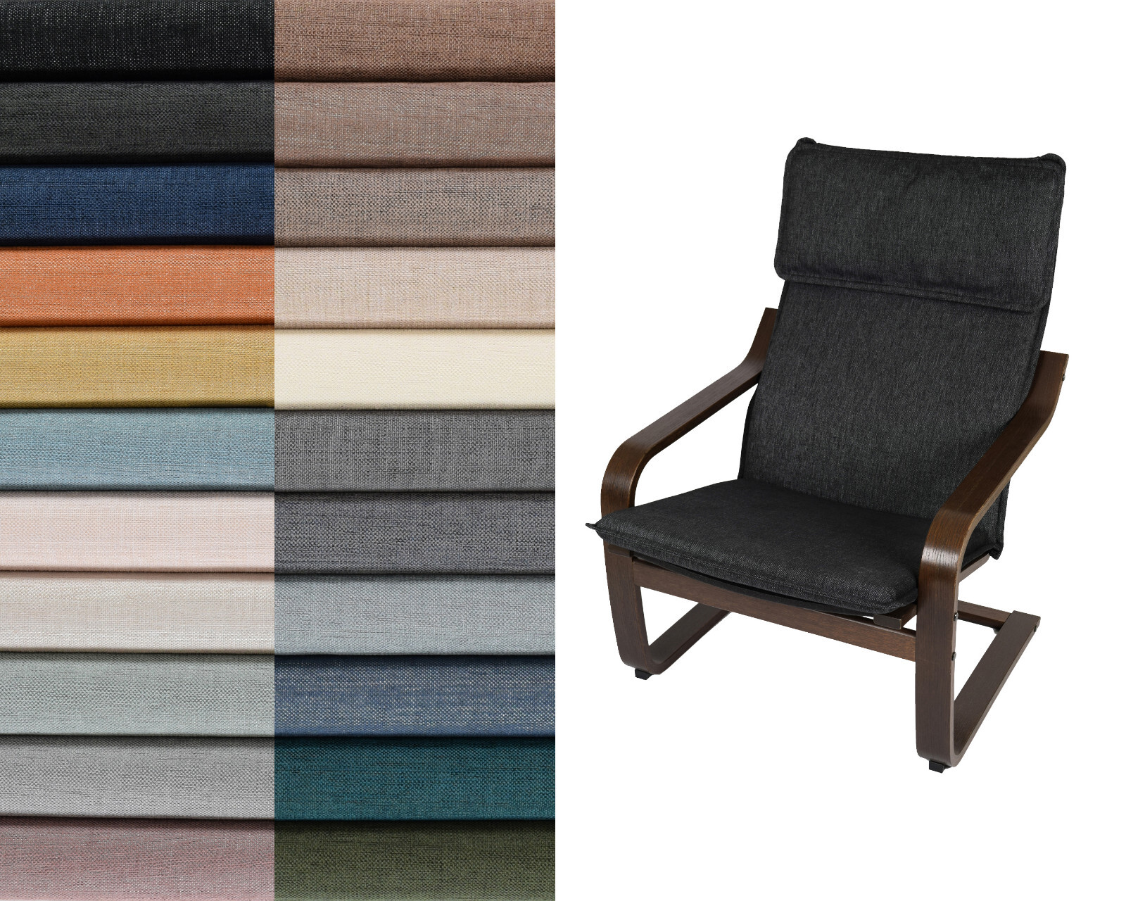 Ikea poang chair armchair cushion pad cover slipcover ikea poang cushion cover