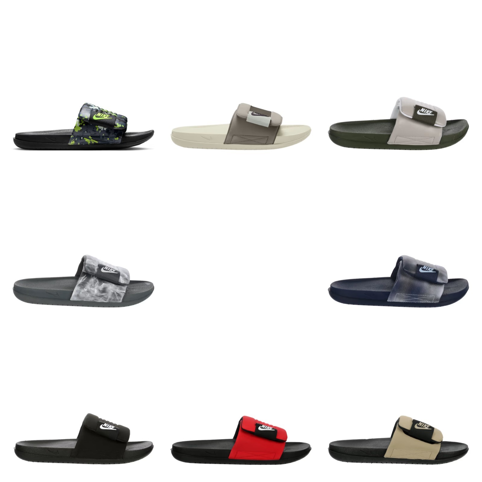 Nike OffCourt Men's Foam Adjustable Cushion Comfort Slides Sandals Slippers