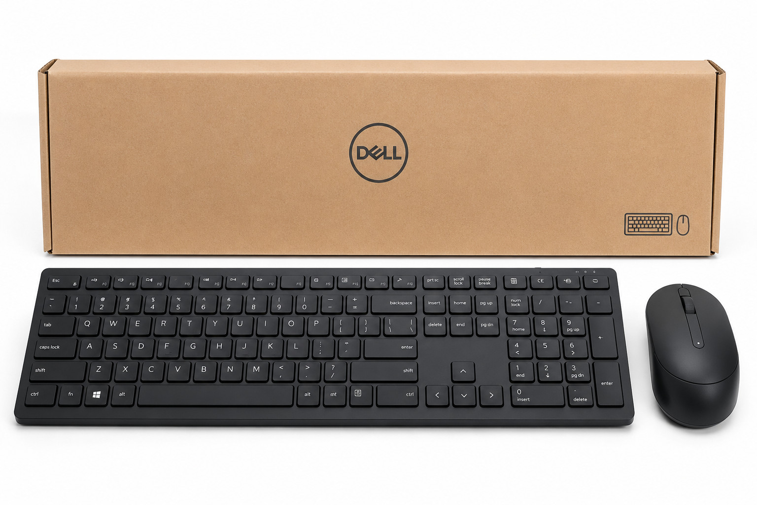 Dell Pro KM5221W Keyboard & Mouse - Black - Brand New