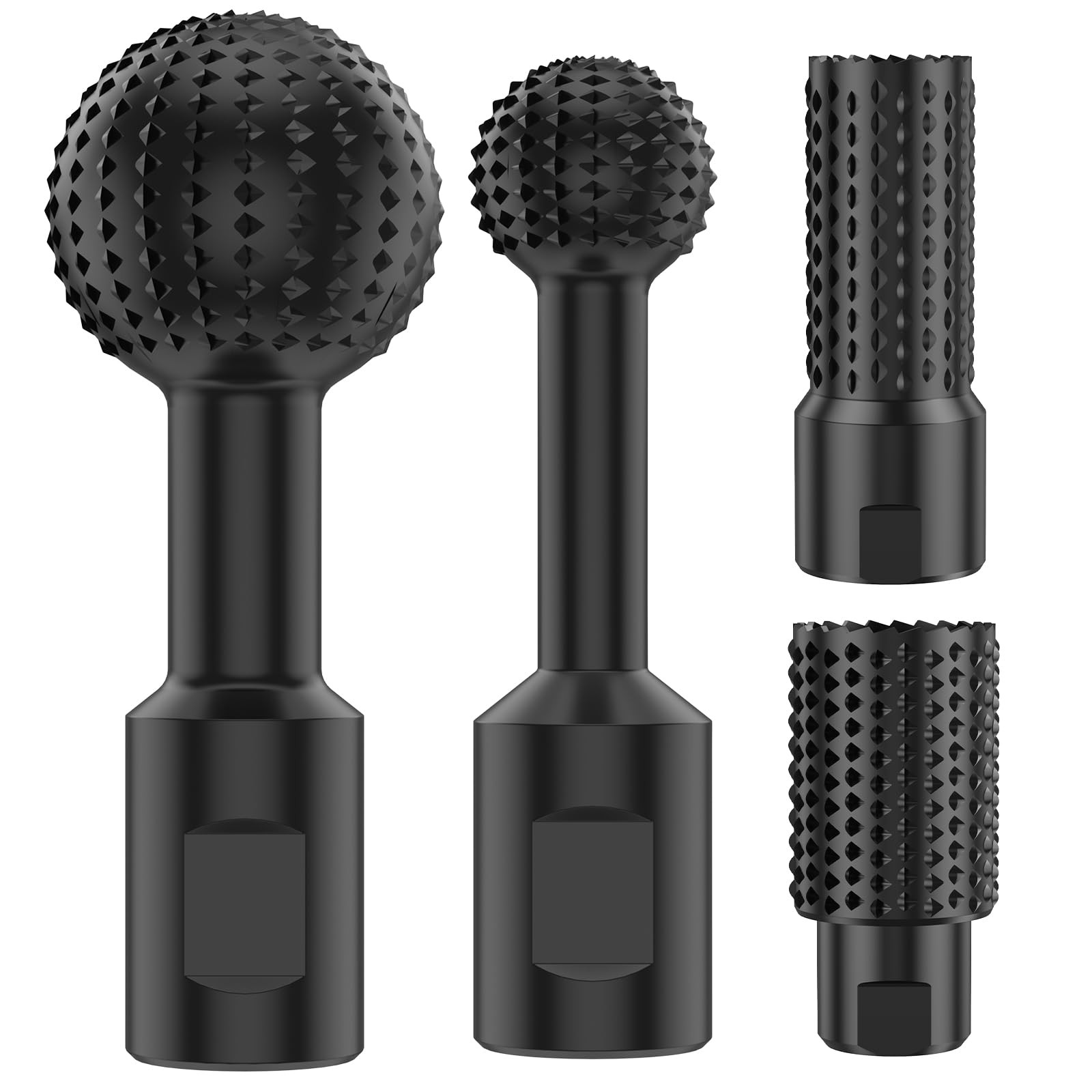 4Pcs Sphere Rotary Burr with 5/8-11 Threads for 4 1/2 and 5 Inch Angle Grinde...