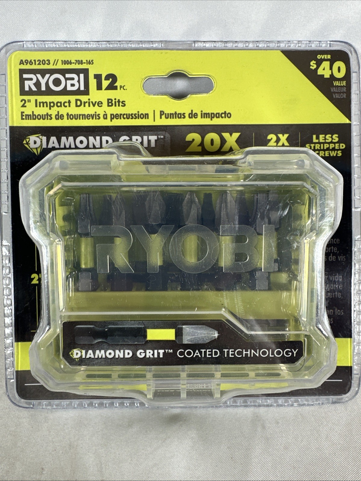 12 PC. 2" Diamond Grit Impact Drive Bits