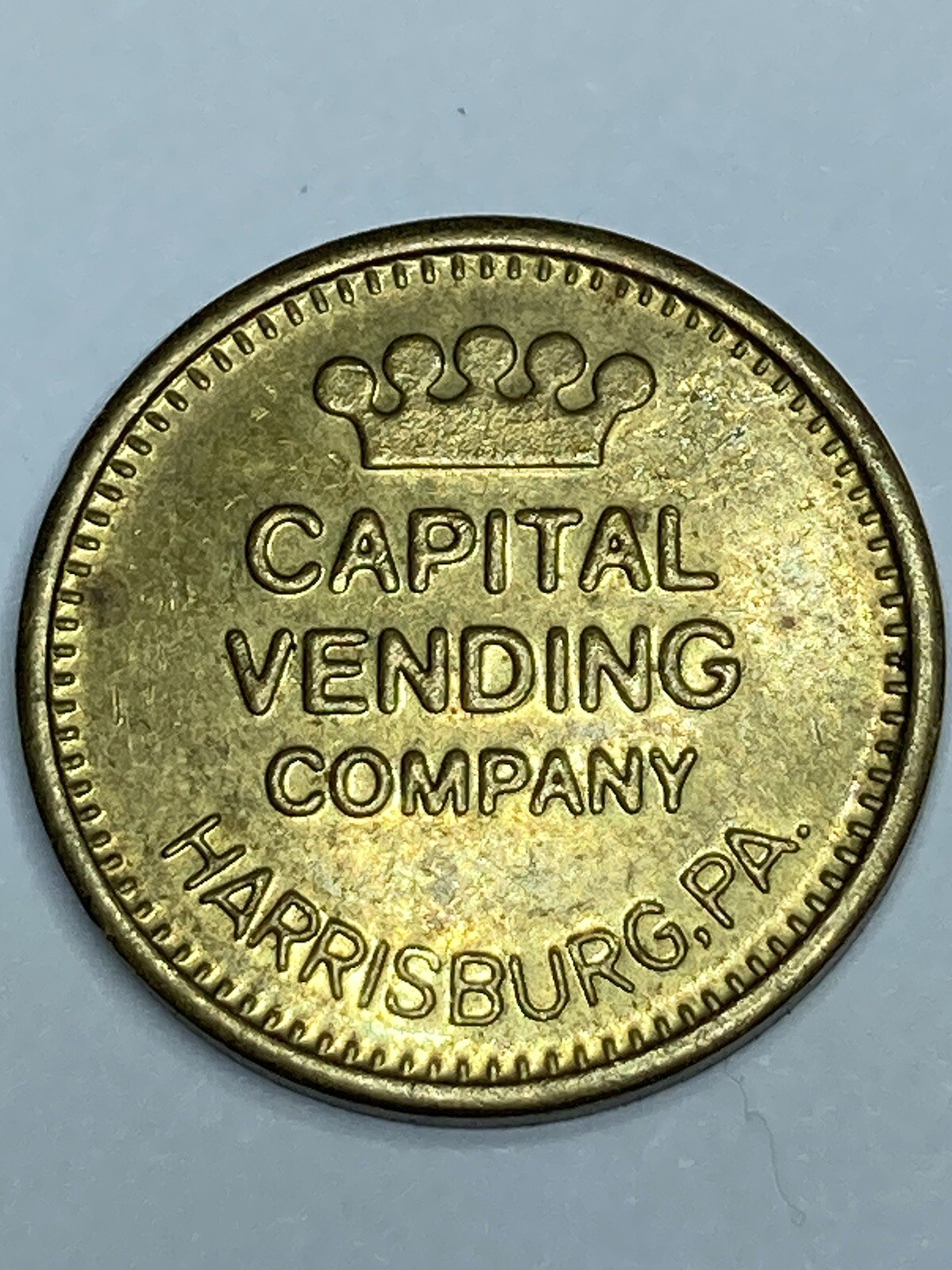 Capital Vending Company Harrisburg, Pennsylvania Arcade Game Token 22mm #qk1