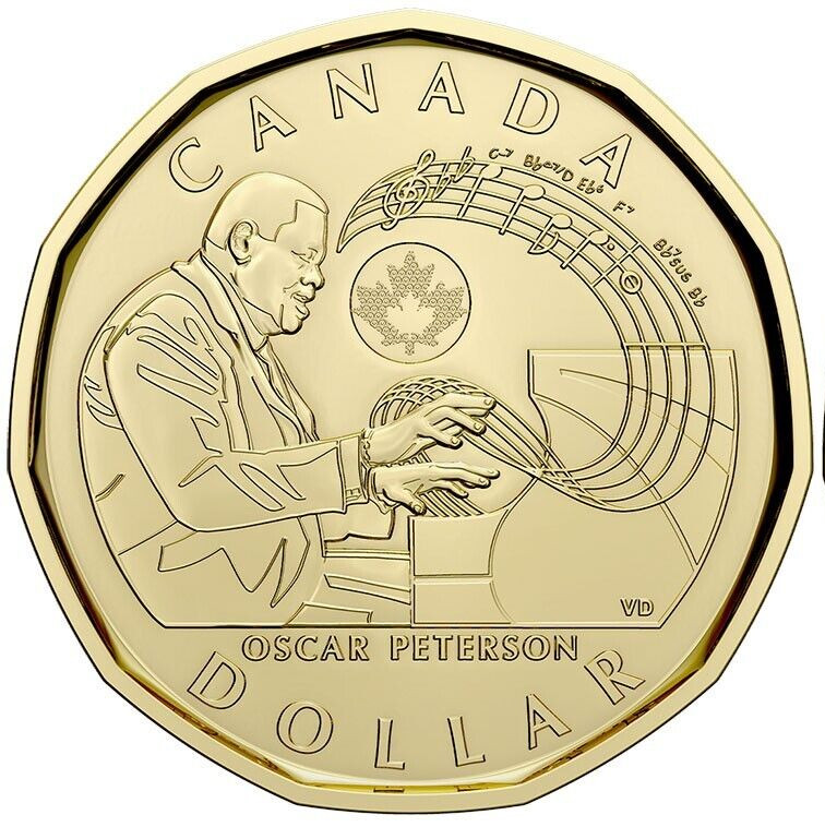 Canada 2022 Oscar Peterson $1 Dollar Loonie Regular Coin