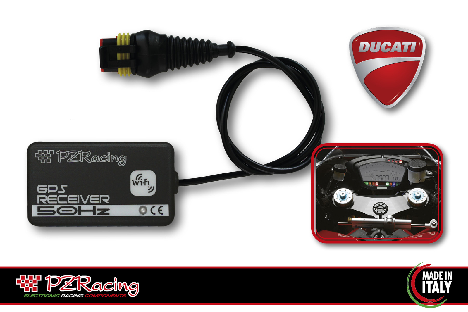 DE700 DESMO TRONIC PZRACING GPS RECEIVER 50HZ DUCATI 1198 S CORSE 2009-11