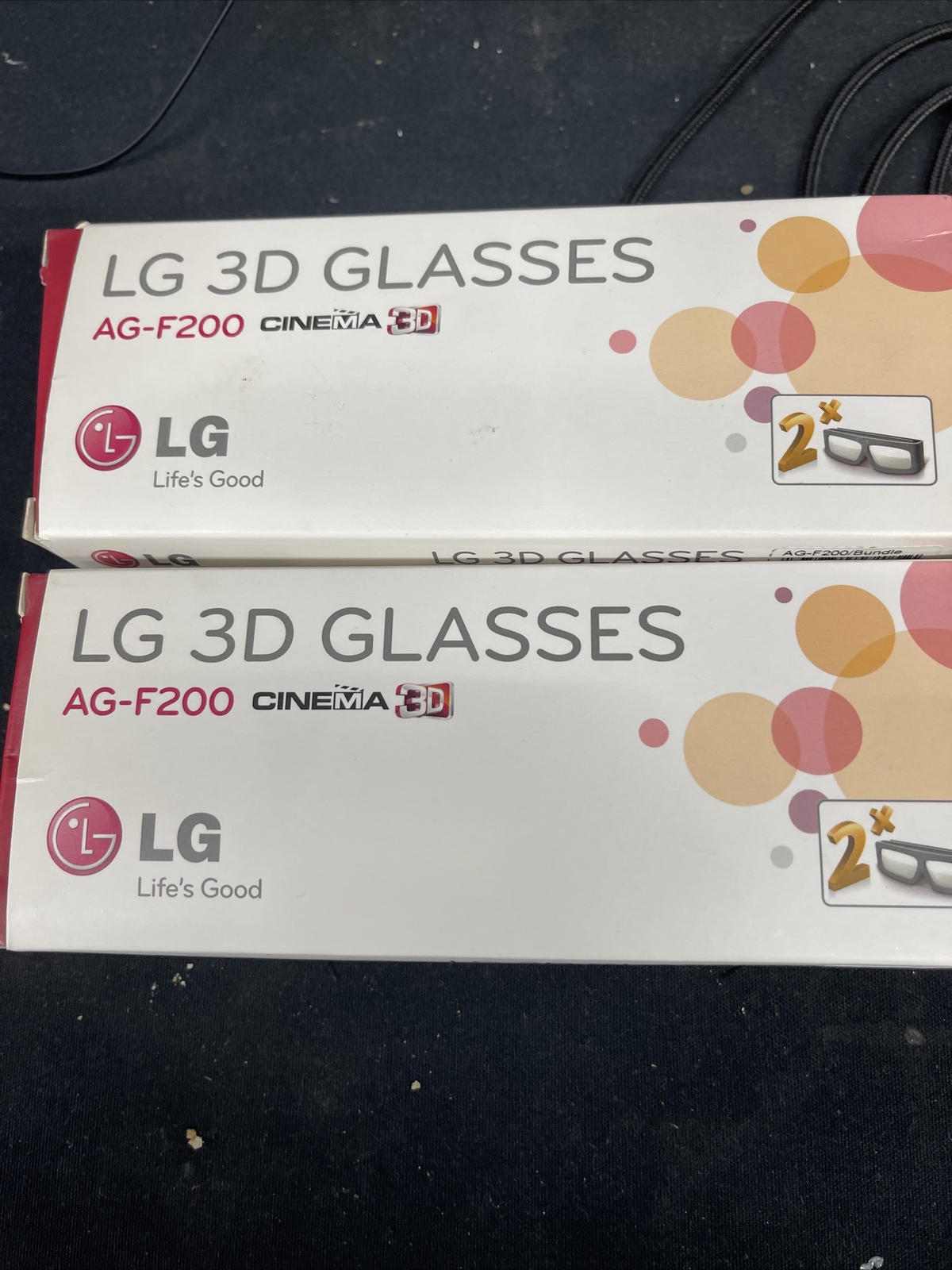 4-LG 3D Glasses AG-F200 Cinema Display 2 Pair / 4 Pack (White And Orange)