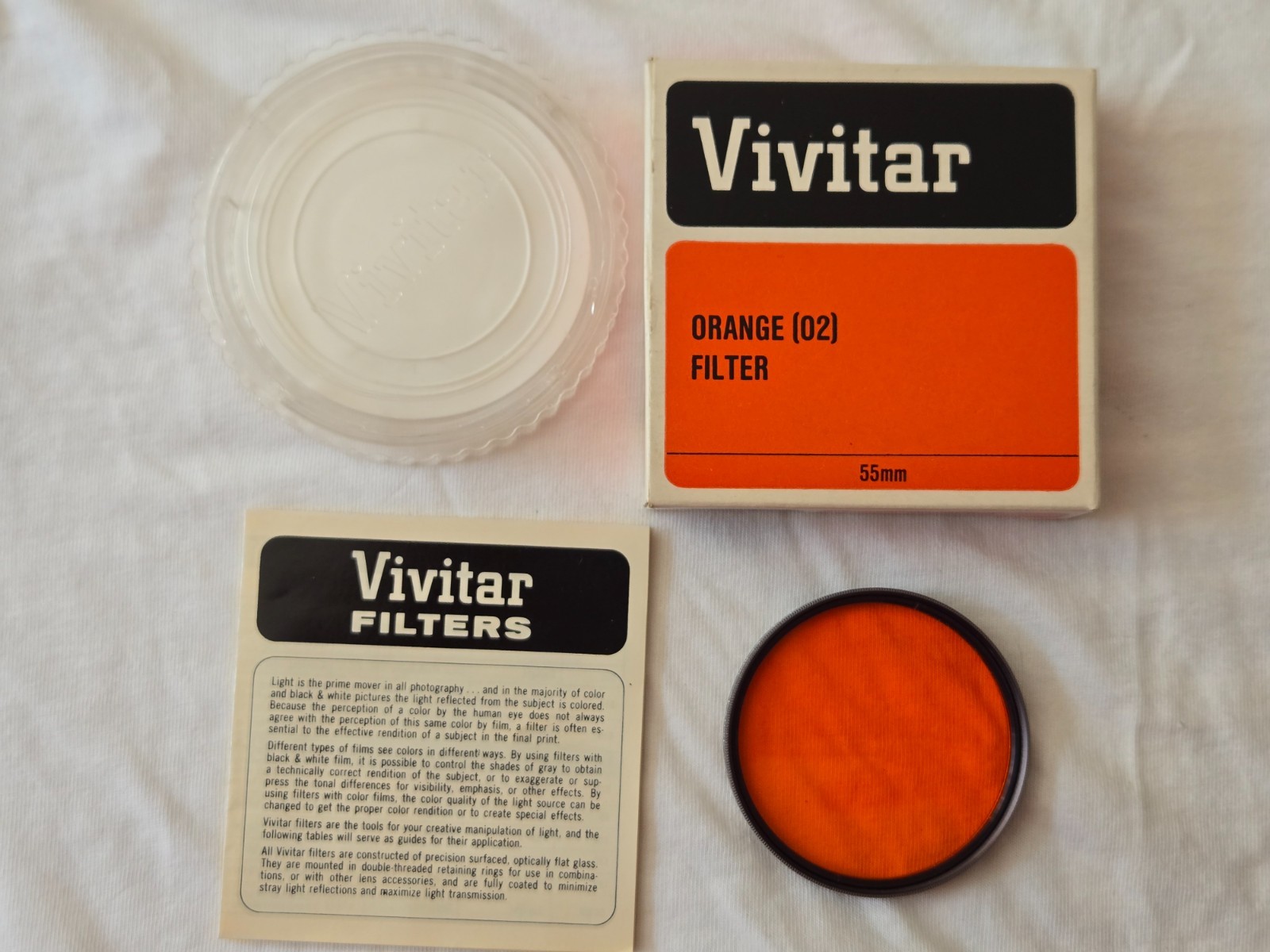 Vivitar 55mm Orange (O2) Filter in Excellent Condition