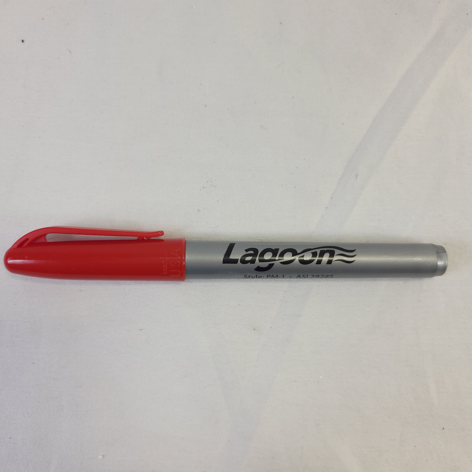 Lagoon Permanent Marker Fine Tip Red PM-1  ASI 38285 Made in USA