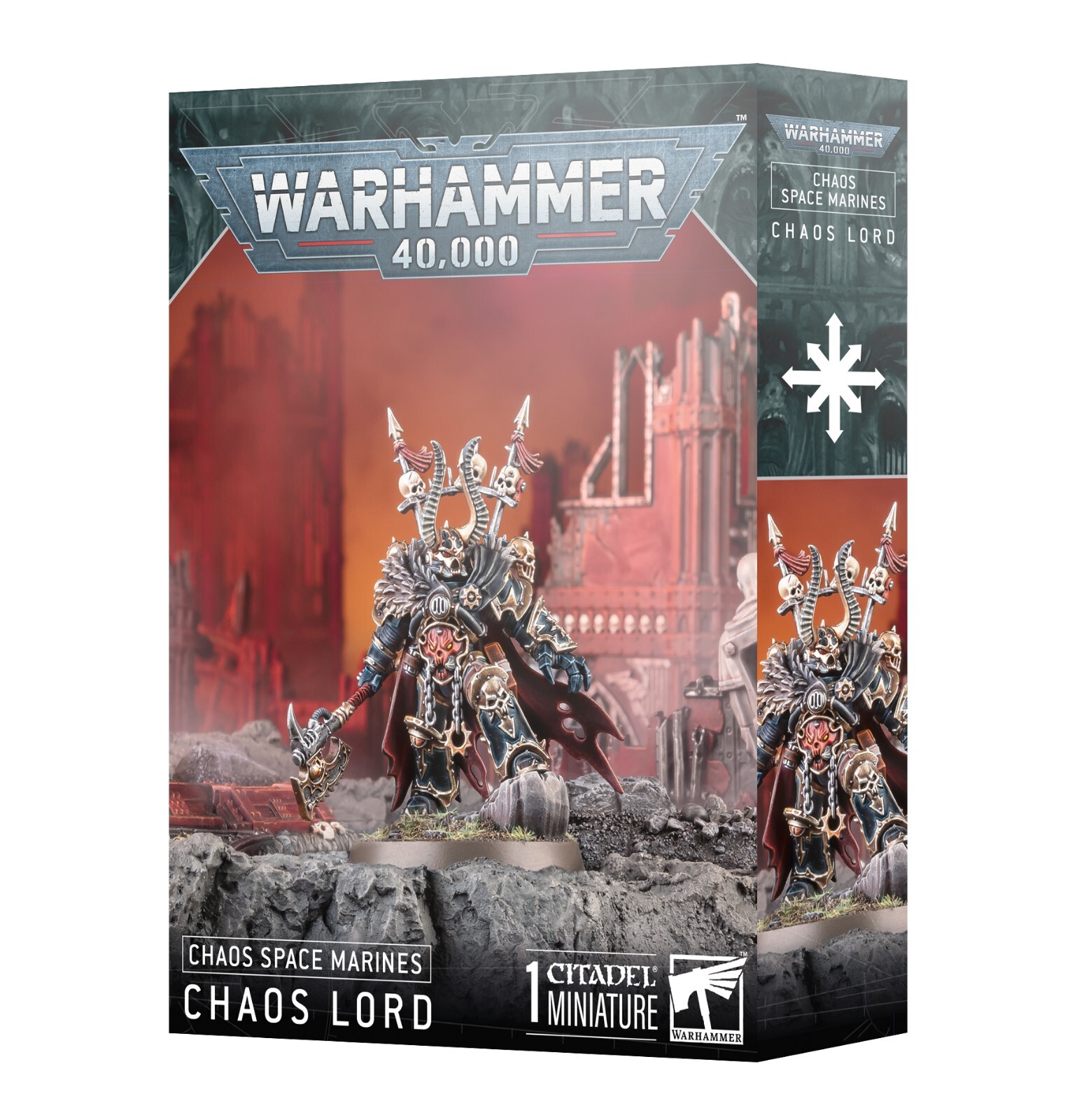 Warhammer 40k Chaos Space Marines Chaos Lord Power Armour 10th Ed NEW IN BOX