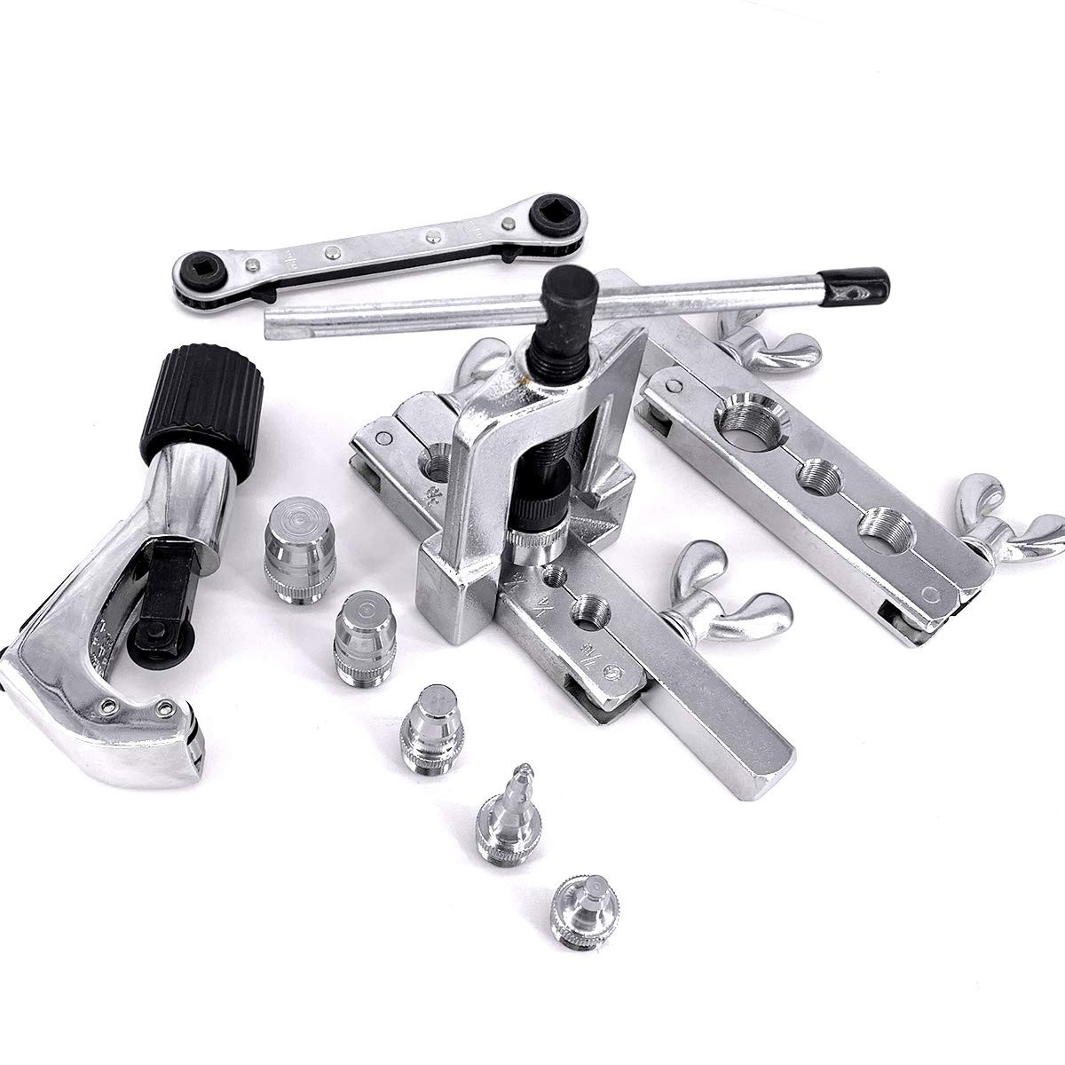 45 Degrees Single Flaring Tool Swaging Tool Kit Copper Tube Pipe Expander