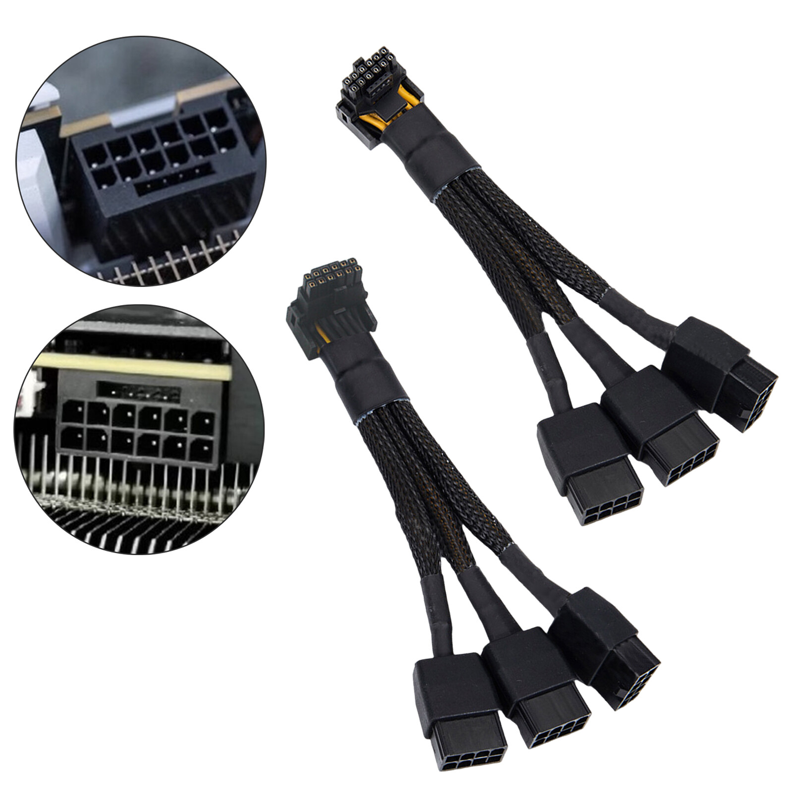 3x8pin to 16Pin(12+4p) Cable For GPU RTX4090 RTX4080 12VHPWR Connector 90° Elbow