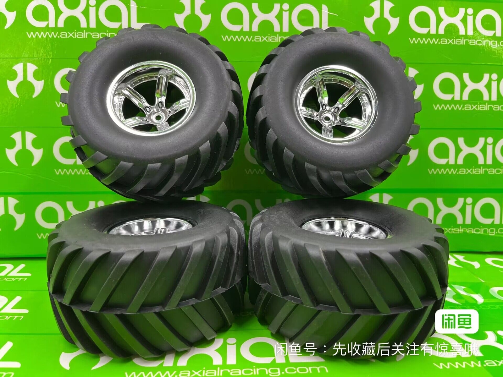 X4 R/C 1/10 2.2 Rims Rcmonster Truck Wheels Tire for Axial SMT10 AX90057 AX90055