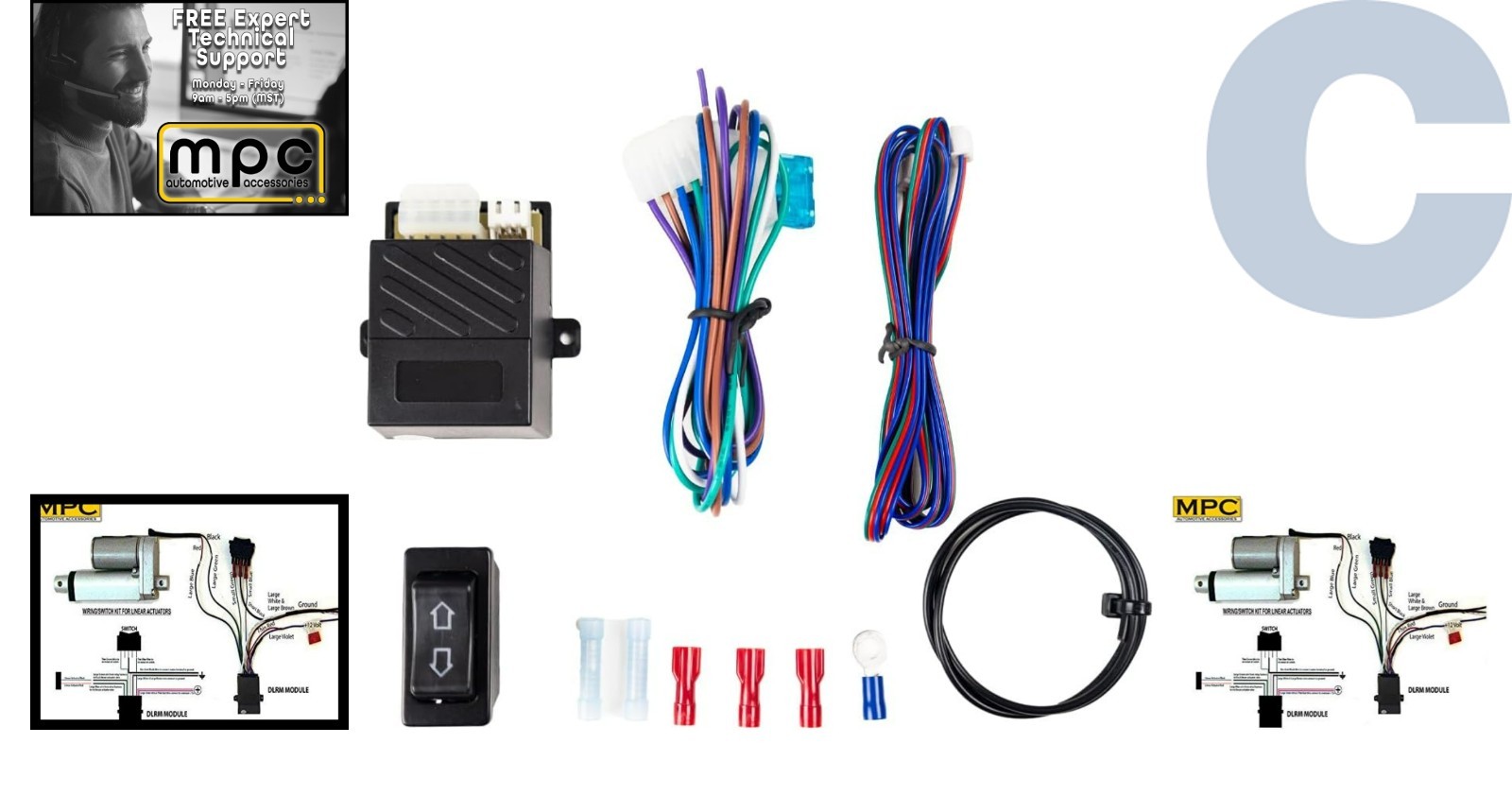Complete Wiring and Relay Kit for 12V Linear Actuator - Effortless Control