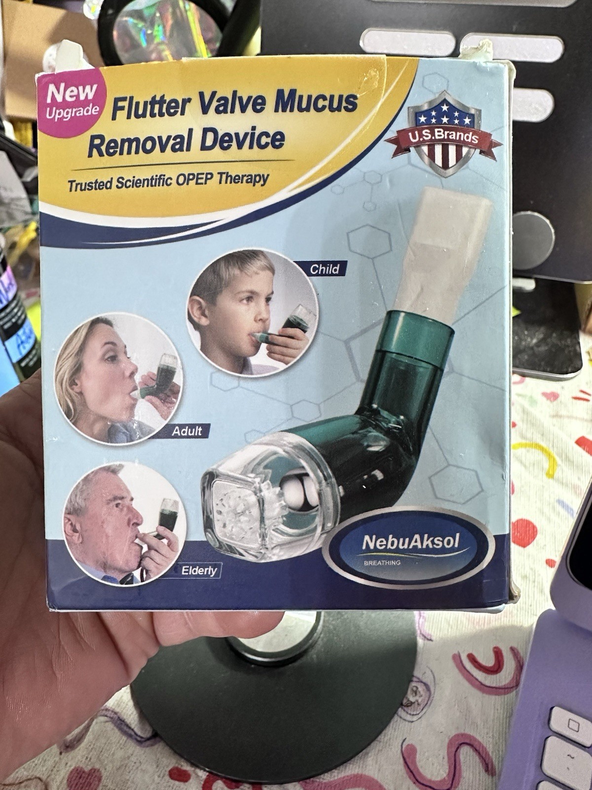 Flutter Valve Breathing Exercise Device for Lungs