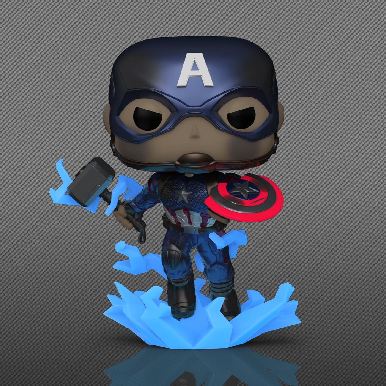 Funko POP! Marvel Captain America Mjolnir (Glow in Dark & Metallic), Exclusive