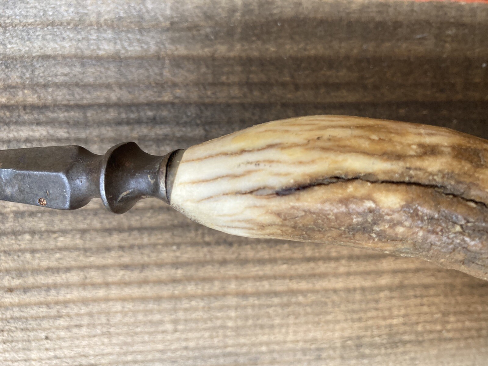 Primitive Fork Stag Horn Handle 10.5” Old
