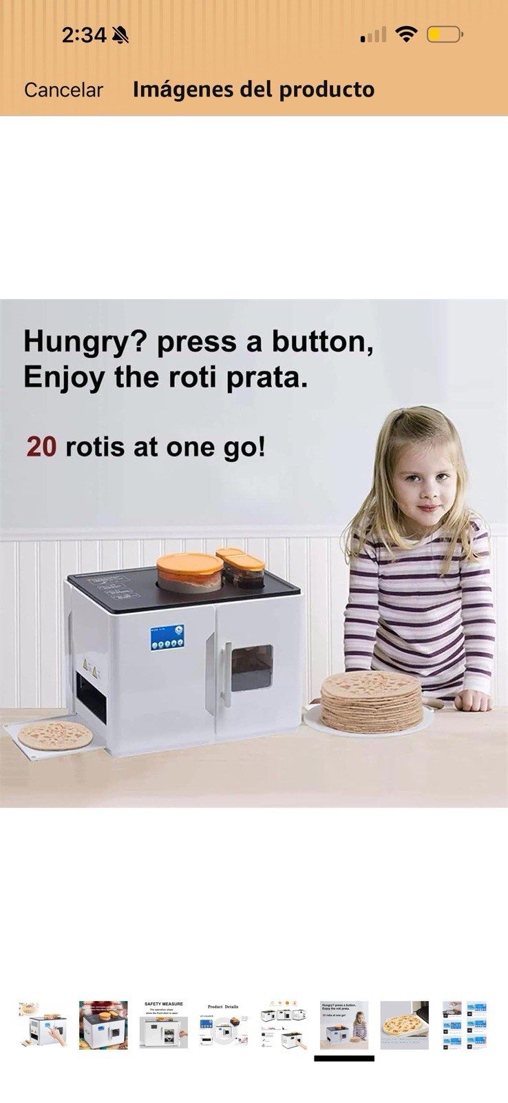 Generic Automatic Rotis Naan Roti Maker Electric Touchscreen Intelligent, White