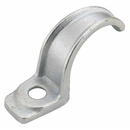 Raco 1312 Strap, Conduit; Pipe Use, 3 In, Malleable Iron, Electro-Plated