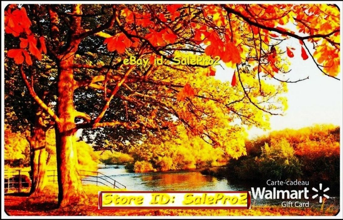 WALMART BEAUTIFUL FALL AUTUMN DAY IN CANADA FRENCH ENGLISH COLLECTIBLE GIFT CARD