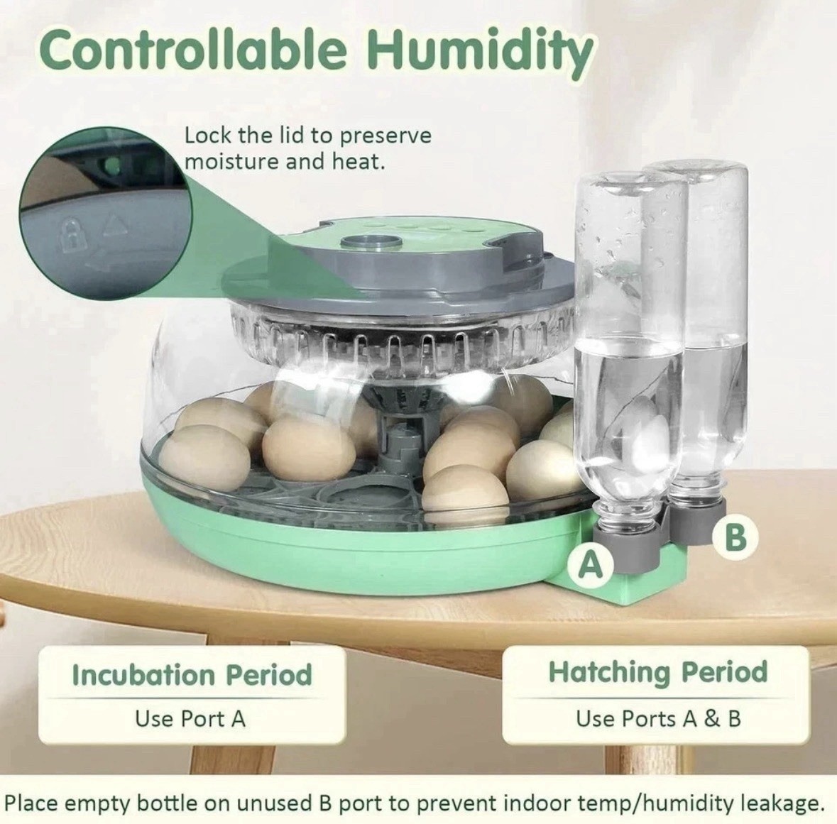 Egg Hatching Digital Automatic Turning 18 Egg Incubator With Egg Candling Light