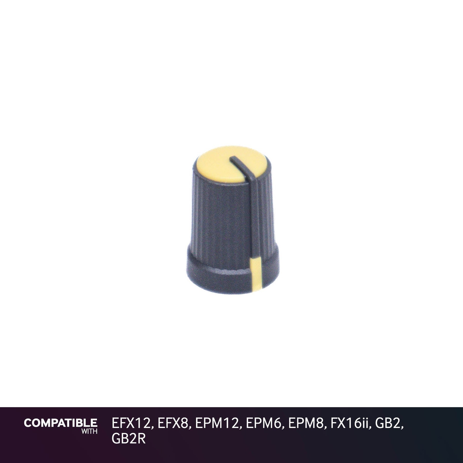 Soundcraft Yellow Pan Knob for EFX12, EFX8, EPM12, EPM6, EPM8, FX16ii, GB2, GB2R