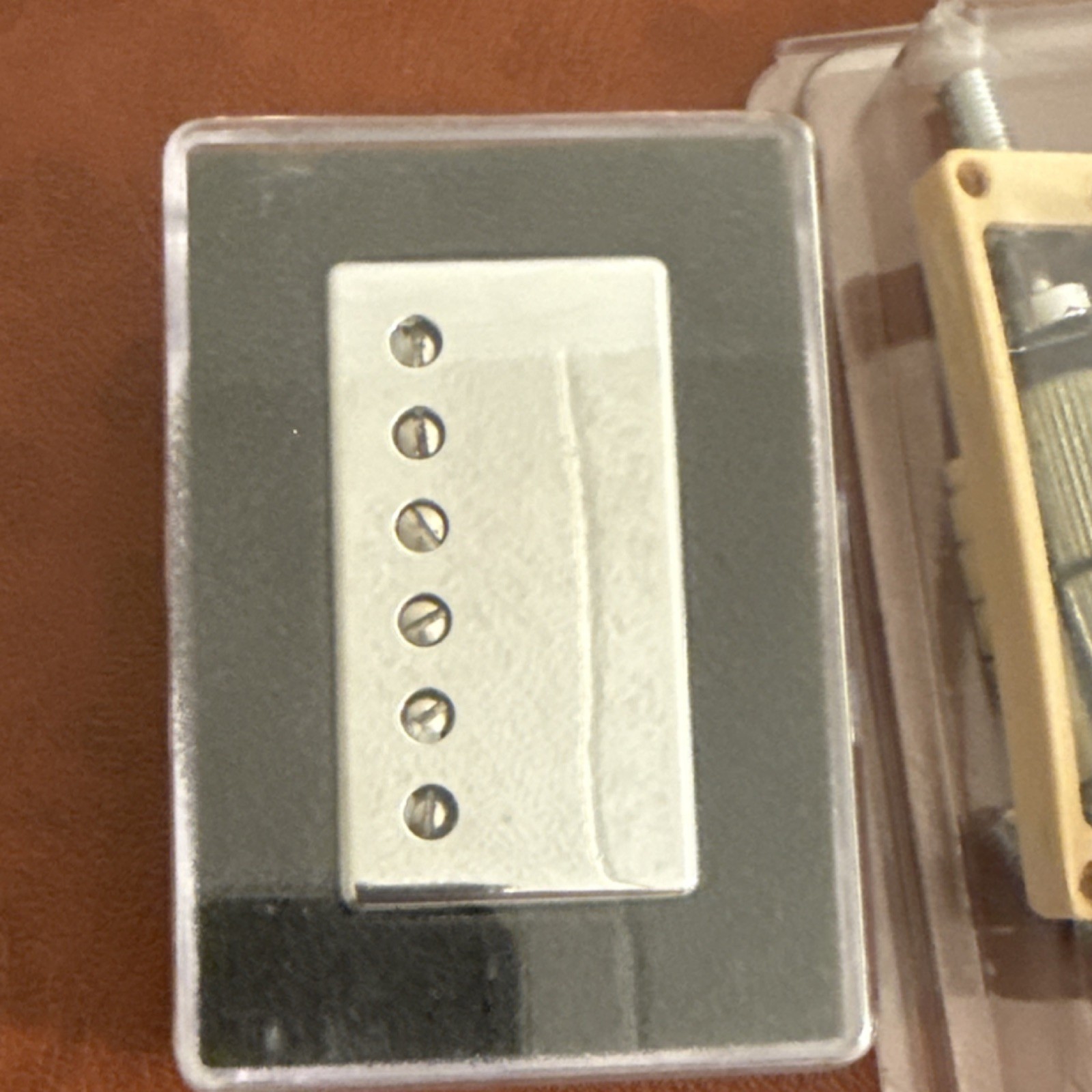 Neck Passive Humbucker Pickup Chrome/Silver Covered w/ Lead Wire Electric Guitar