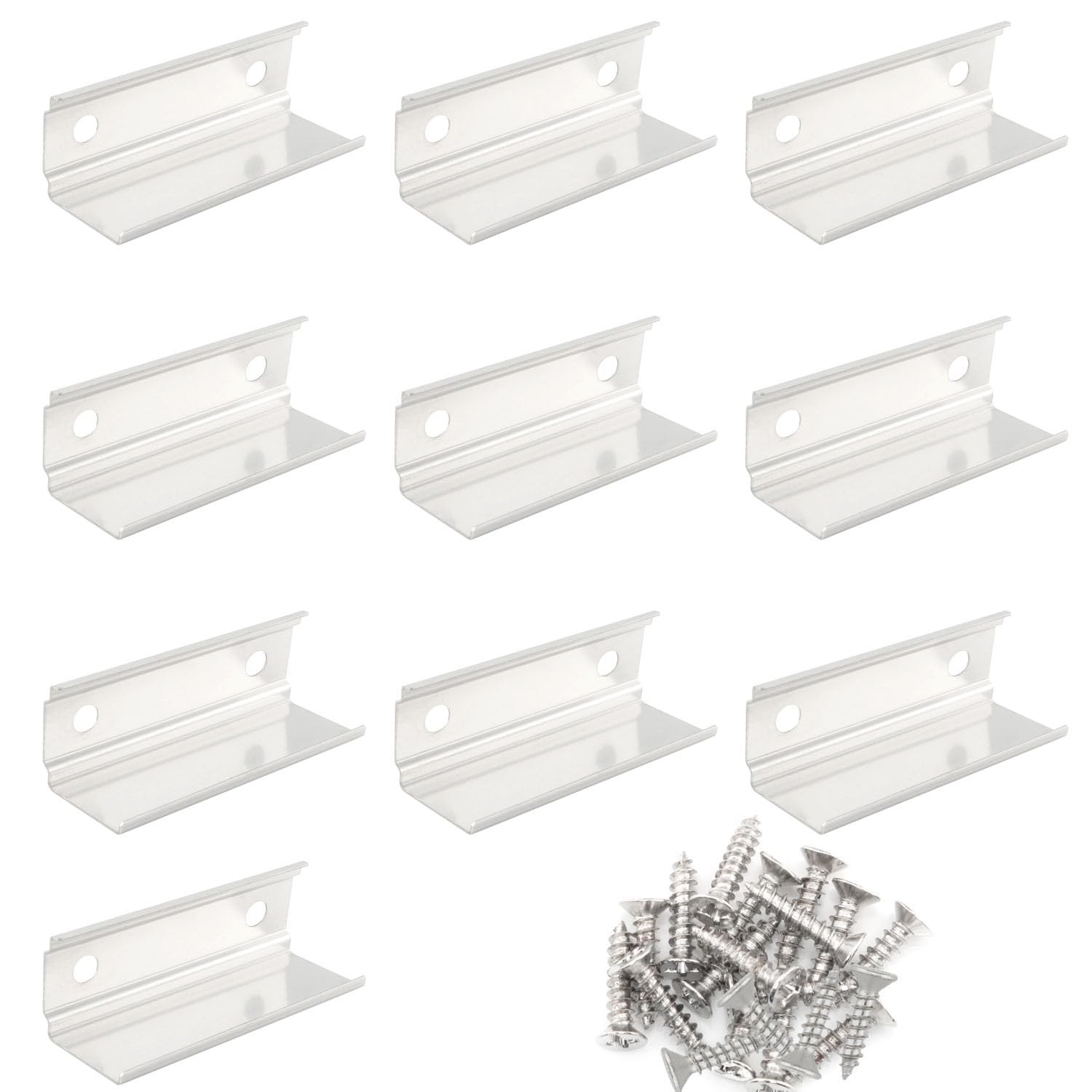 V-Shape LED Channel Extension Connectors with Mounting Screws 10 Pack Kit