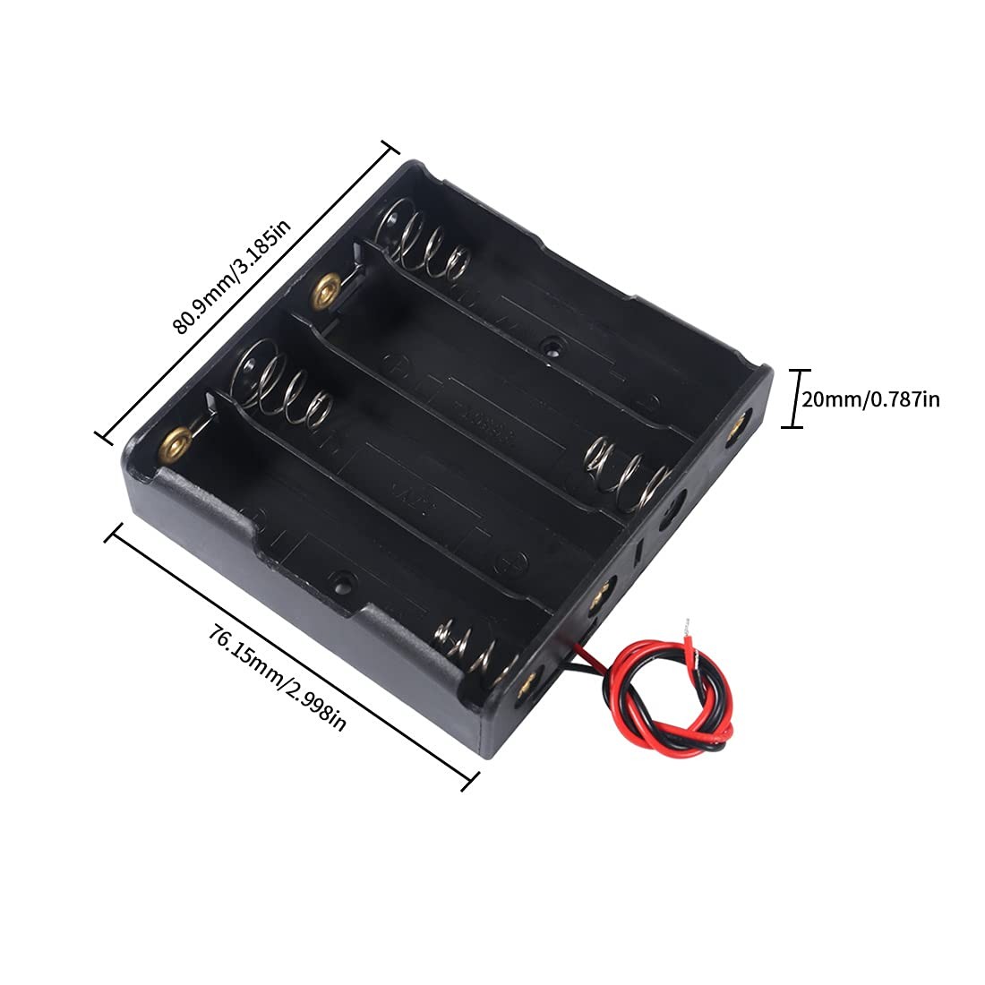 DORHEA 12PCS 18650 Battery Holder Bundle with Wire 18650 Battery Holder Case ...