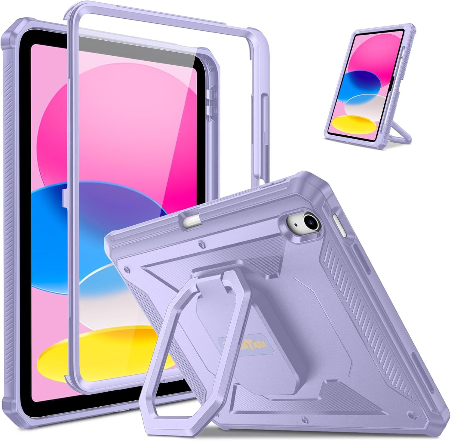 Rugged Case for iPad (A16) 11th Gen 11 Inch (2025) 360° Rotating Stand Cover