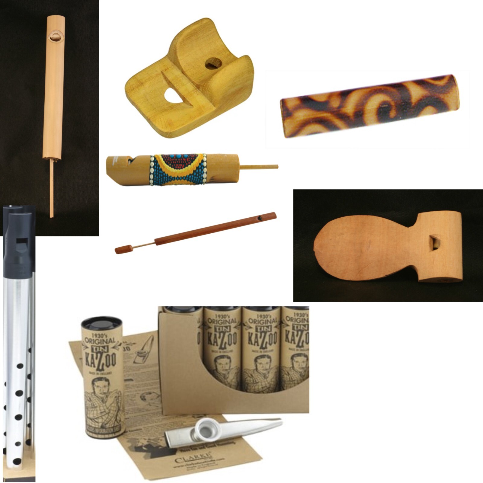 Bird Whistle Nose Flute Clangers Duck Quacker Samba Whistle Kazoo D Tin whistle