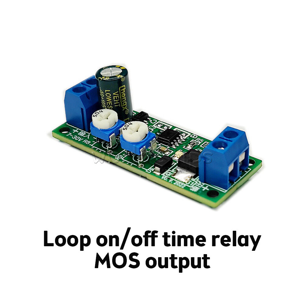 DC7-30V MOS Adjustable Cycle Timer Delay On/Off Switch Power Supply Relay Module